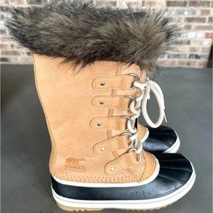 Sorel Joan of Arctic Women's Faux Fur Waterproof Snow Boot Tan Size 6